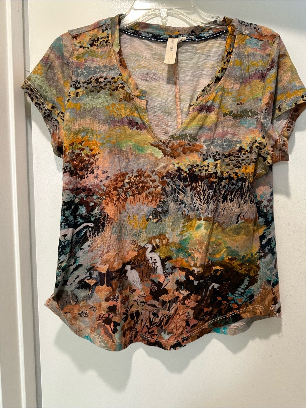 Michelle Morin by Pilcro Anthropologie Art to Wear Short Sleeve Tee Medium